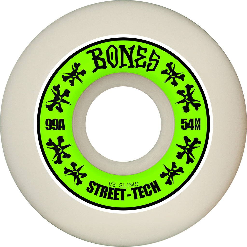 Bones STF V3 Slims 54mm 99a Skateboard Wheels (Set of 4)