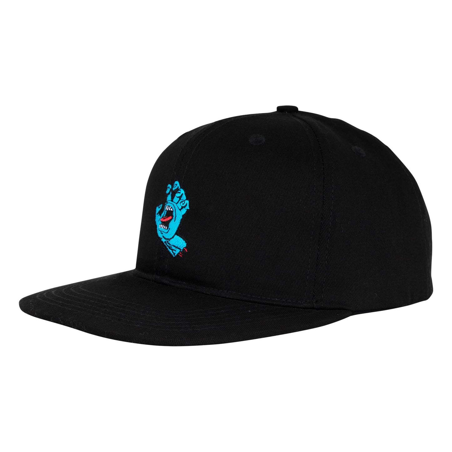 Screaming Hand Snapback Structured Hat Black OS Unisex Santa Cruz