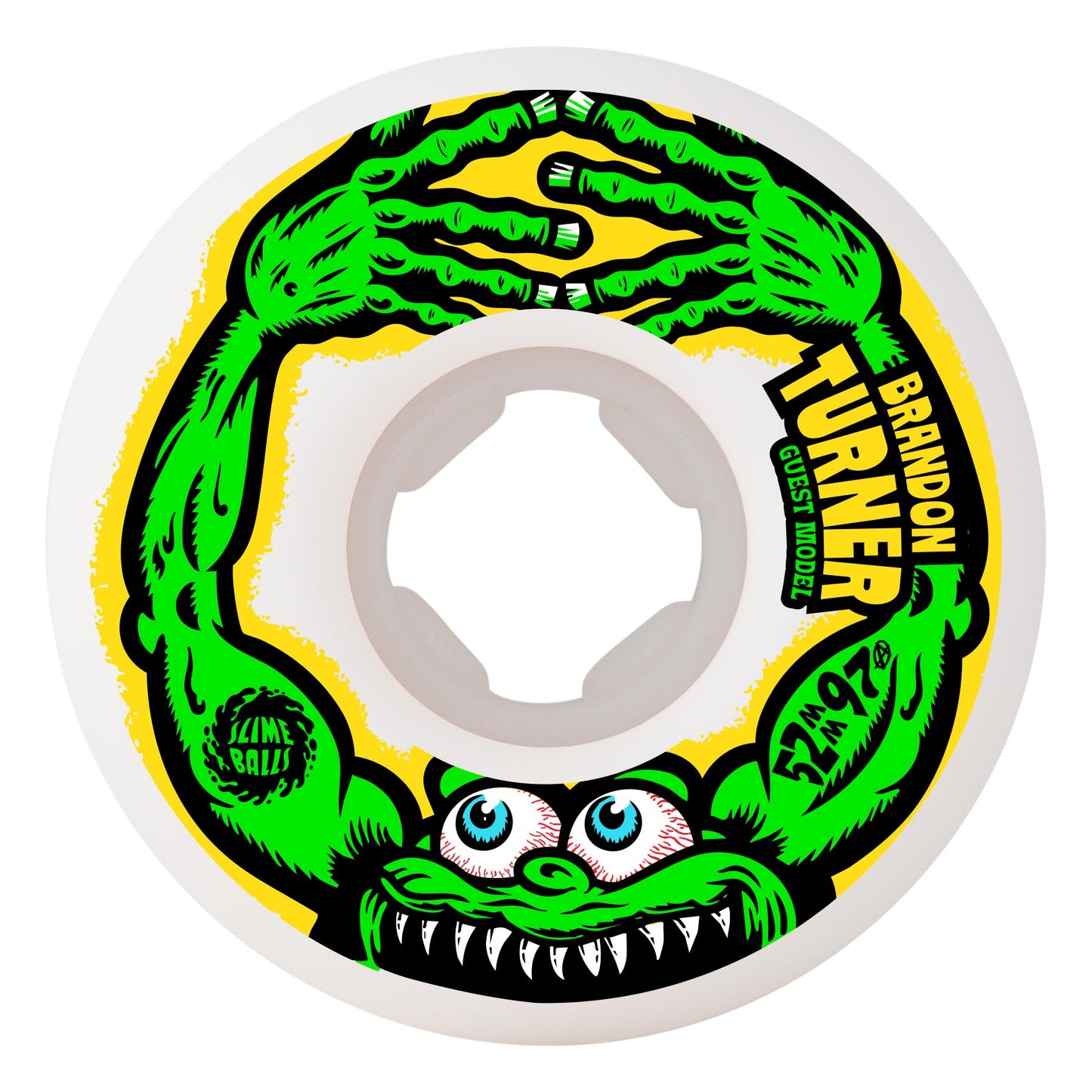 52mm Brandon Turner Guest Chubbies White 97a Slime Balls Wheels