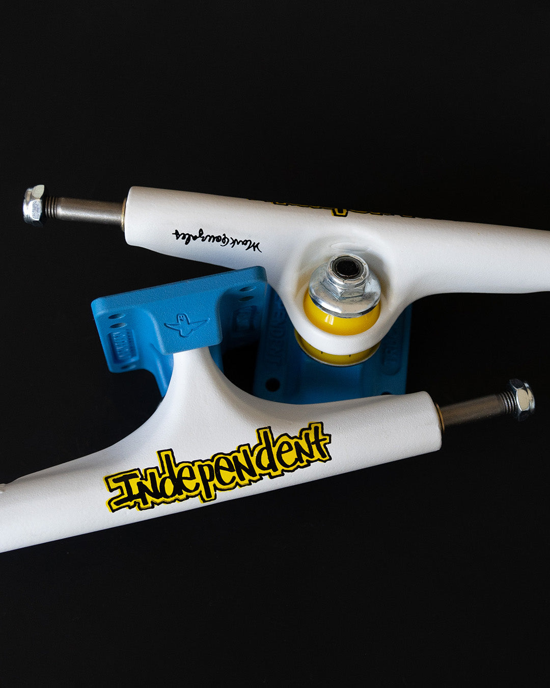 146 Stage 4 Pro Mark Gonzales Flat White Blue Standard Trucks Independent