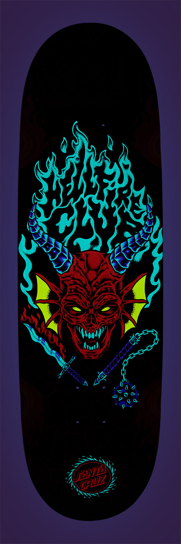 Stranger Things Hellfire Club Flames 9.00in x 32.00in Santa Cruz Decks