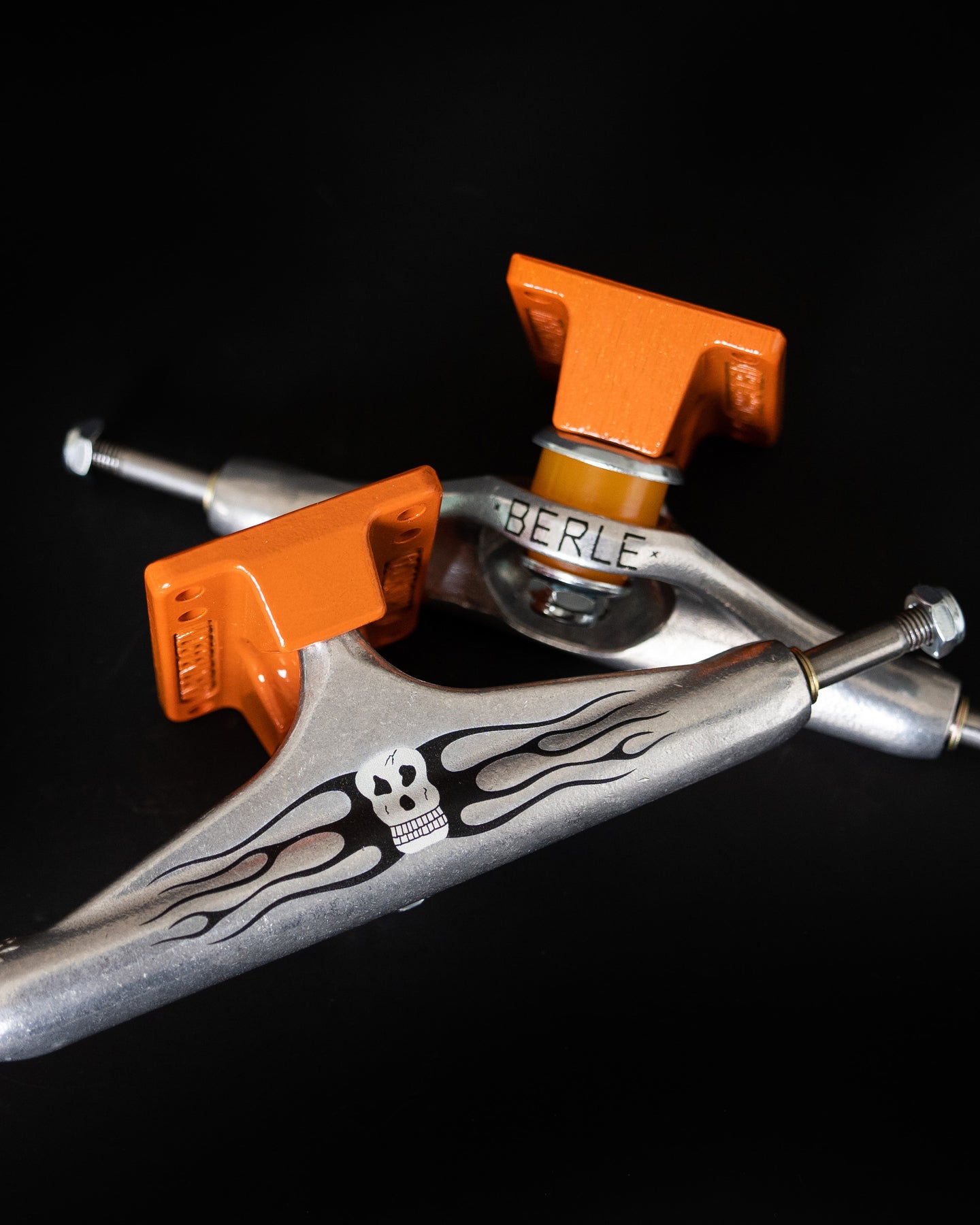 Stage 11 Pro Elijah Berle Skull Silver Orange Standard Trucks Independent