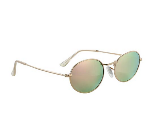 GLASSY CAMPBELL GOLD/PINK MIRROR POLARIZED SUNGLASSES