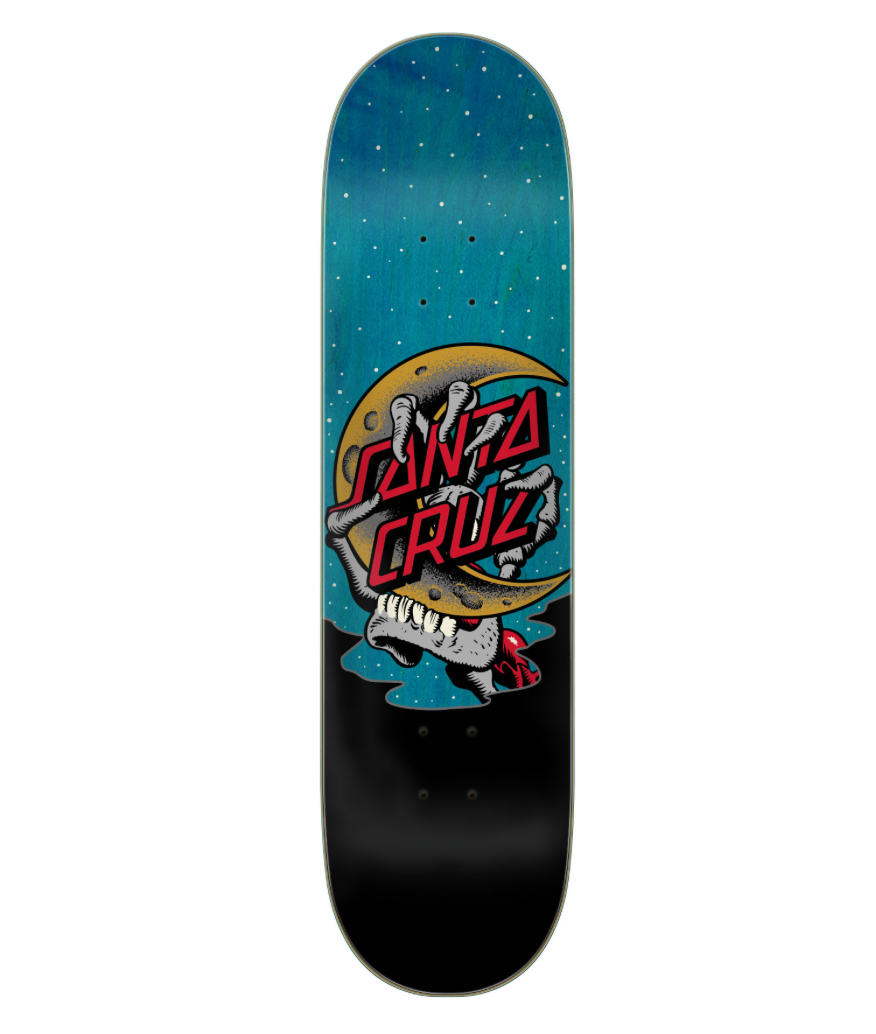 Crescent Bone Hand 7 Ply Birch 8.25in x 31.80in Santa Cruz Decks