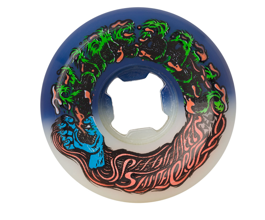 53mm Hairballs 50-50 White Blue 95a Slime Balls Wheels