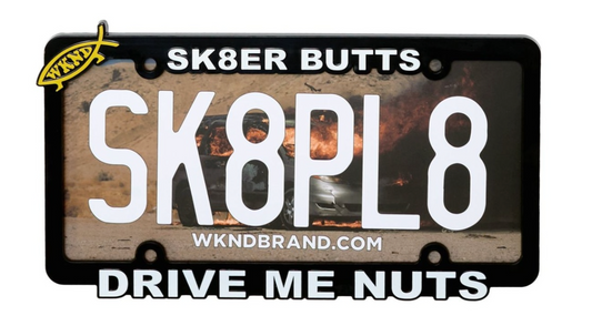 WKND DRIVE ME NUTS LICENSE PLATE FRAME