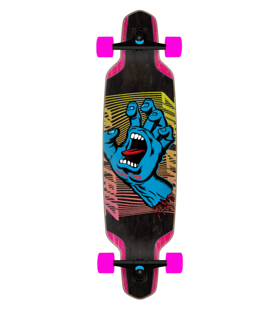 Split Hand 9.50in x 37.52in Drop Down Cruzer Santa Cruz