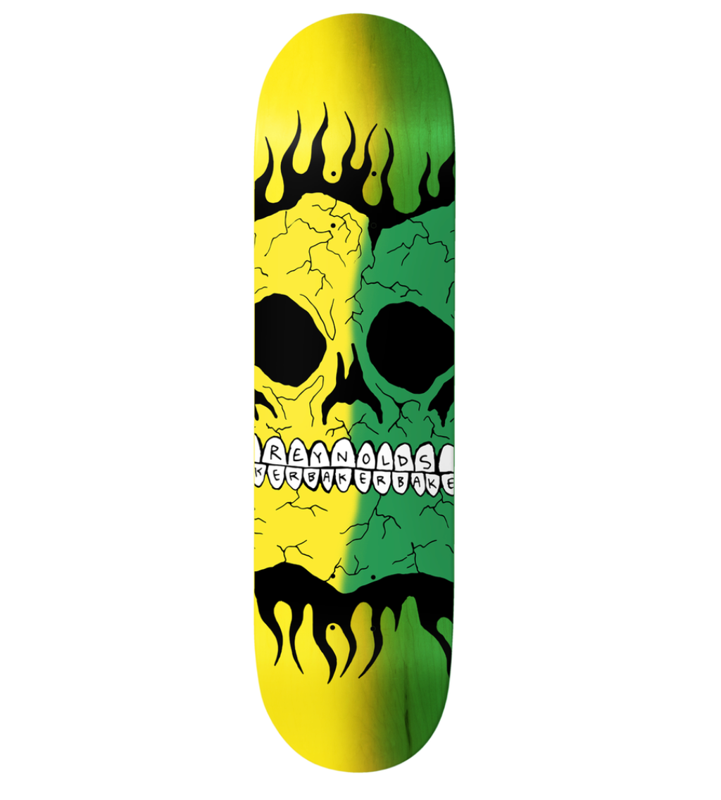 BAKER ANDREW REYNOLDS RASTA SKULL DECK B2 8.38