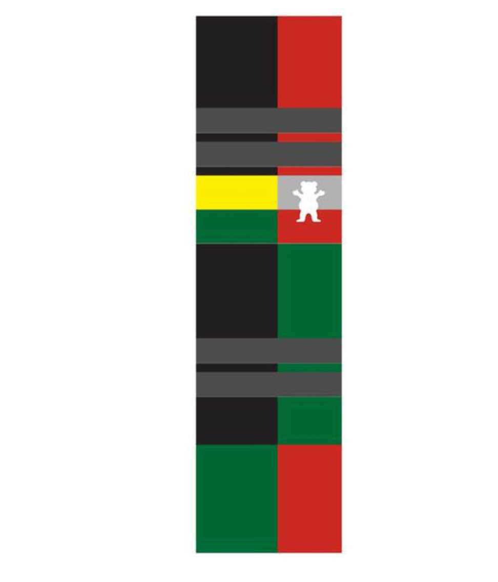 GRIZZLY 9" RUGBY STRIPES BLACK PERFORATED SHEET