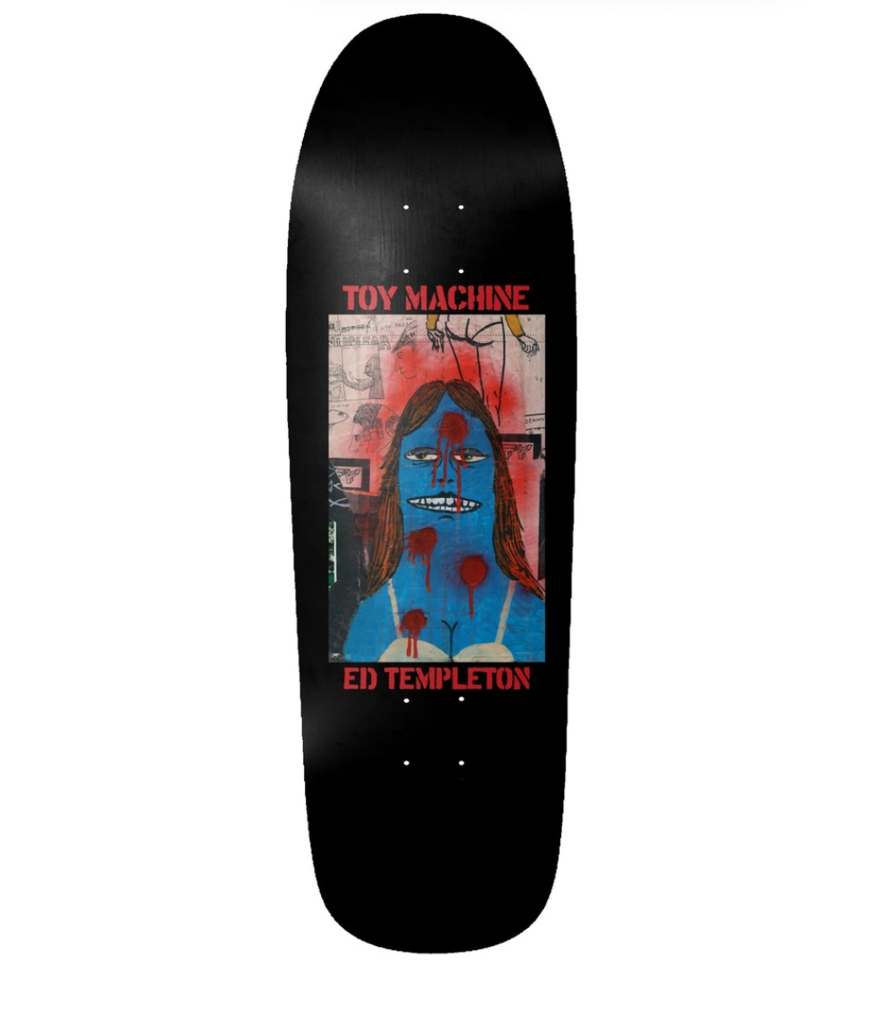 TOY MACHINE ED TEMPLETON GRAFFITI SHAPED DECK 9.5