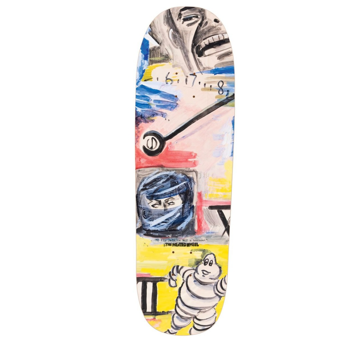 THE HEATED WHEEL TEAM BURNOUT SHAPED DECK 9.25