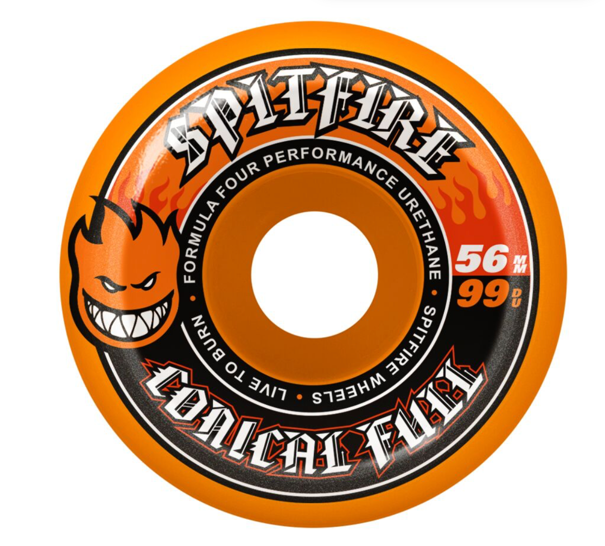 SPITFIRE FORMULA FOUR CONICAL FULL ORANGE 56MM 99D (Set of 4)