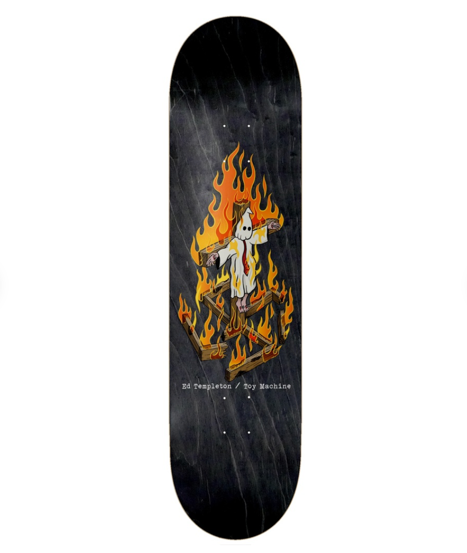TOY MACHINE ED TEMPLETON CHARRED CROSS DECK 8.25