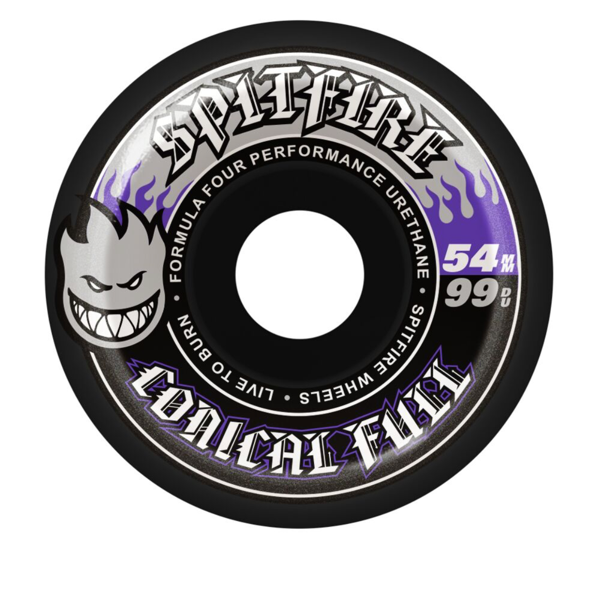 SPITFIRE FORMULA FOUR CONICAL FULL BLACK 54MM 99D (Set of 4)