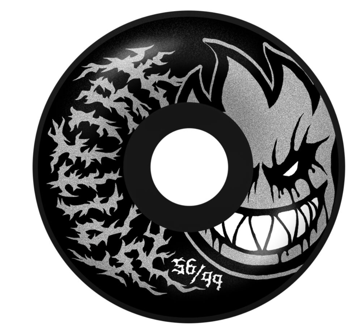 SPITFIRE FORMULA FOUR DEATHMASK II RADIAL FULL BLACK 56MM 99D (Set of 4)