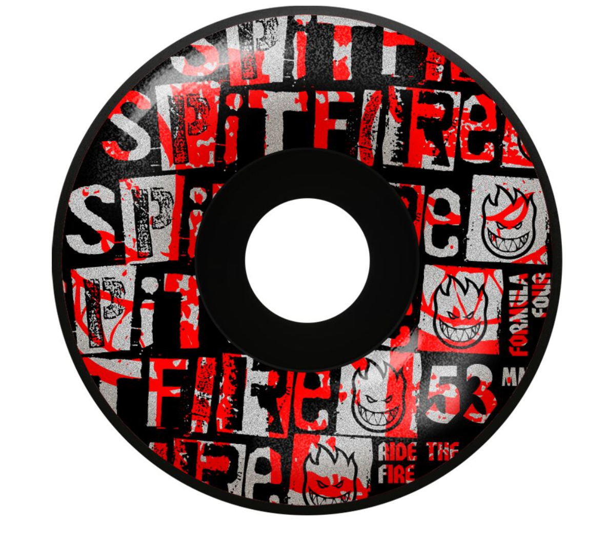 SPITFIRE FORMULA FOUR RANSOM RADIAL BLACK 53MM 99D (Set of 4)