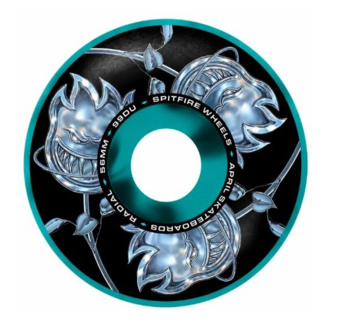 SPITFIRE FORMULA FOUR APRIL BIGHEAD ROSE SWIRL RADIAL 56MM 99D (Set of 4)