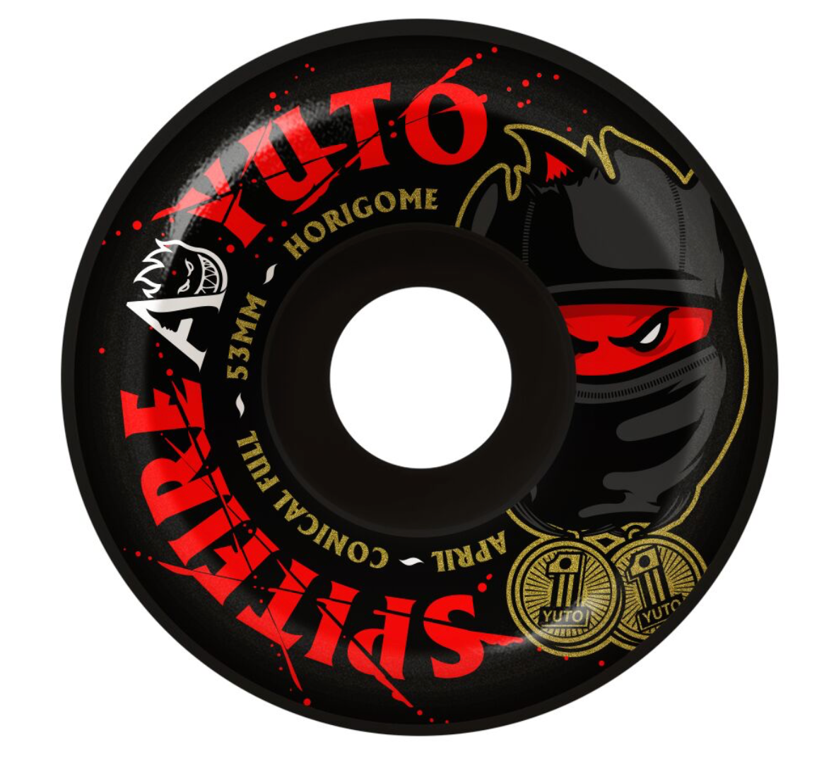 SPITFIRE FORMULA FOUR APRIL YUTO BLACK CONICAL FULL 53MM 99D (Set of 4)