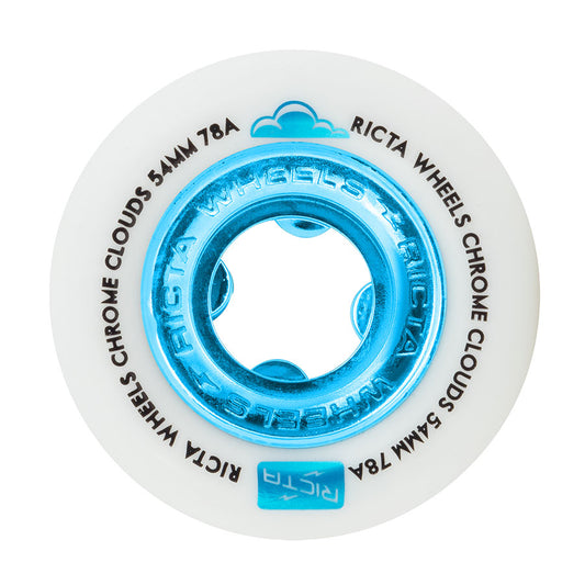 54mm Chrome Clouds Blue 78a Ricta Wheels