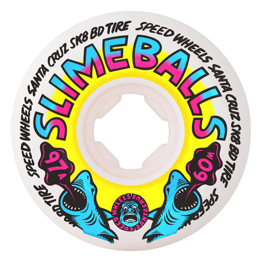 60mm Heritage Shark Spew Vomits White 97a Slime Balls Wheels