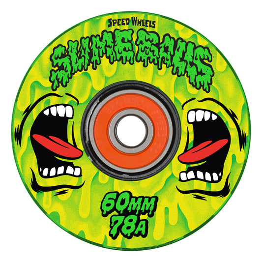 60mm Screaming Slime Light Ups OG Slime Green Yellow 78a Slime Balls Wheels