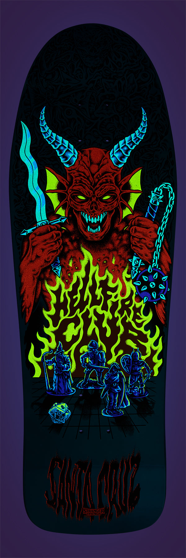 Stranger Things Knox Hellfire Pit 10.07in x 31.275in Santa Cruz Decks