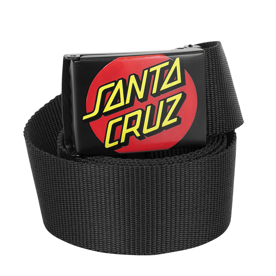 Classic Dot Web Belt Black OS Unisex Santa Cruz