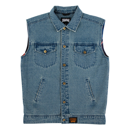 Cannibal Corpse Vest Denim Top Lt Denim Med Mens Creature
