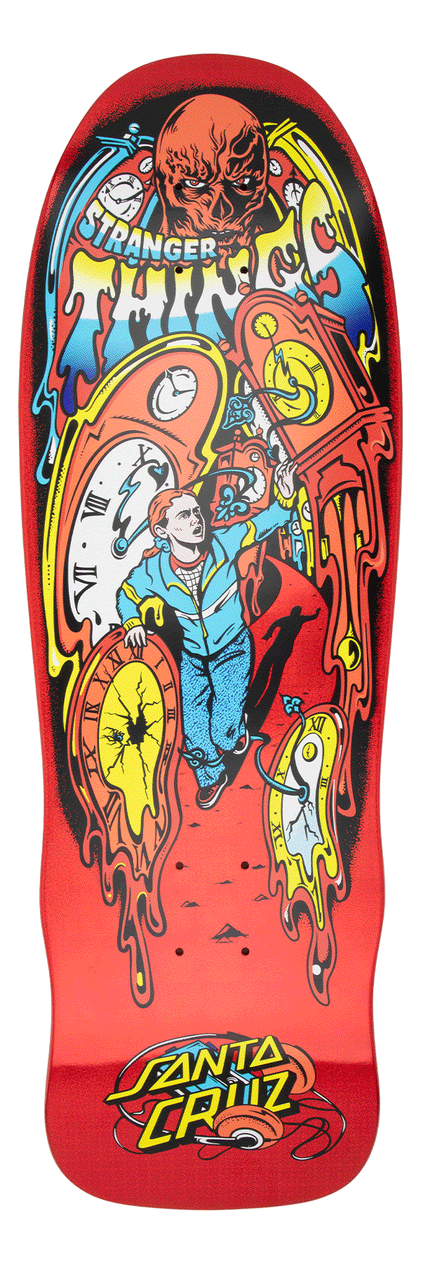 Stranger Things Grabke Max Melting Clock 9.7in x 29.4in Santa Cruz Decks