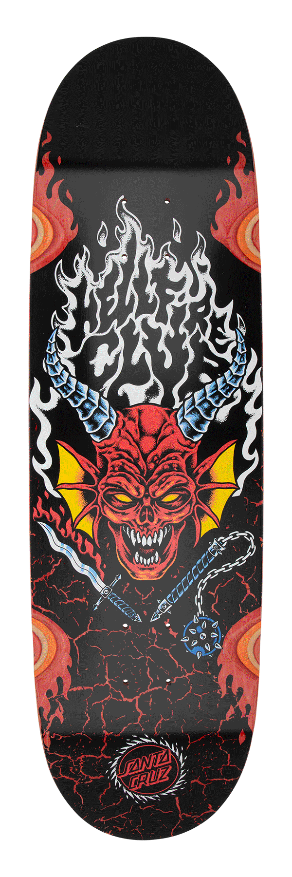 Stranger Things Hellfire Club Flames 9.00in x 32.00in Santa Cruz Decks