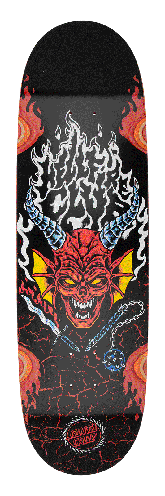Stranger Things Hellfire Club Flames 9.00in x 32.00in Santa Cruz Decks