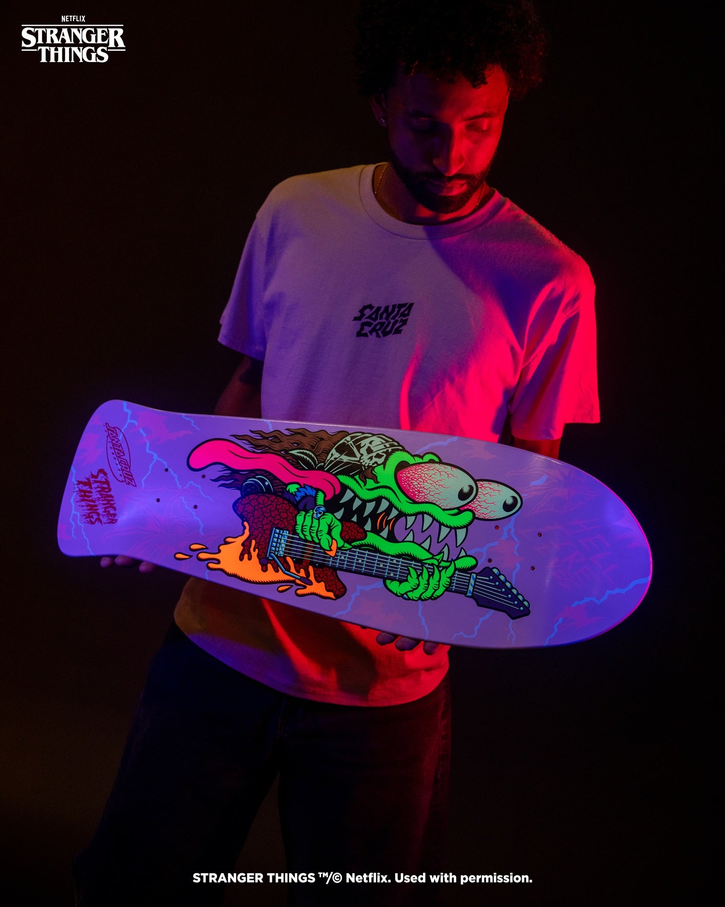 Stranger Things Meek Slasher Eddie Reveal 10.1in x 31.13in Santa Cruz Decks