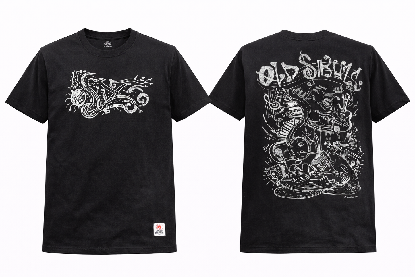 Old Skull Streetwear – Black “Flow” Tee