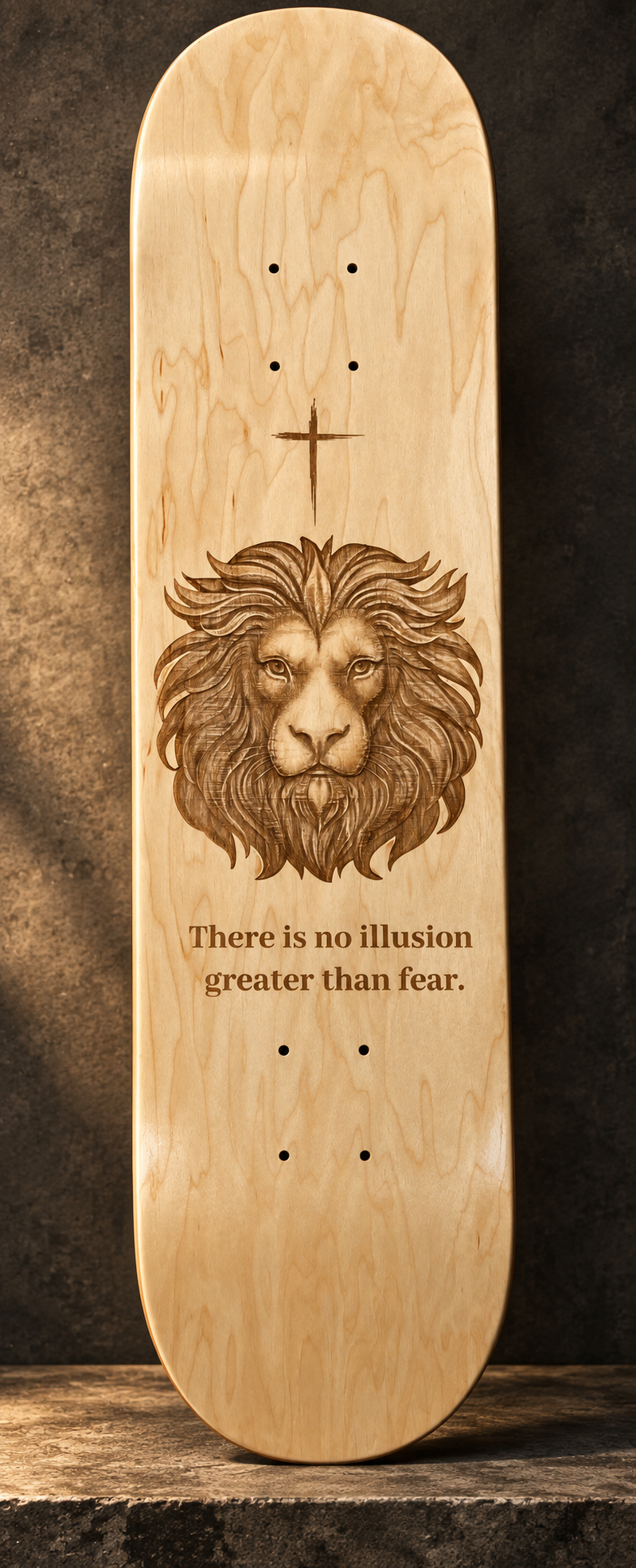 SSS Lionheart Engraved Skateboard Deck | Stamford Skate Shop 7.75