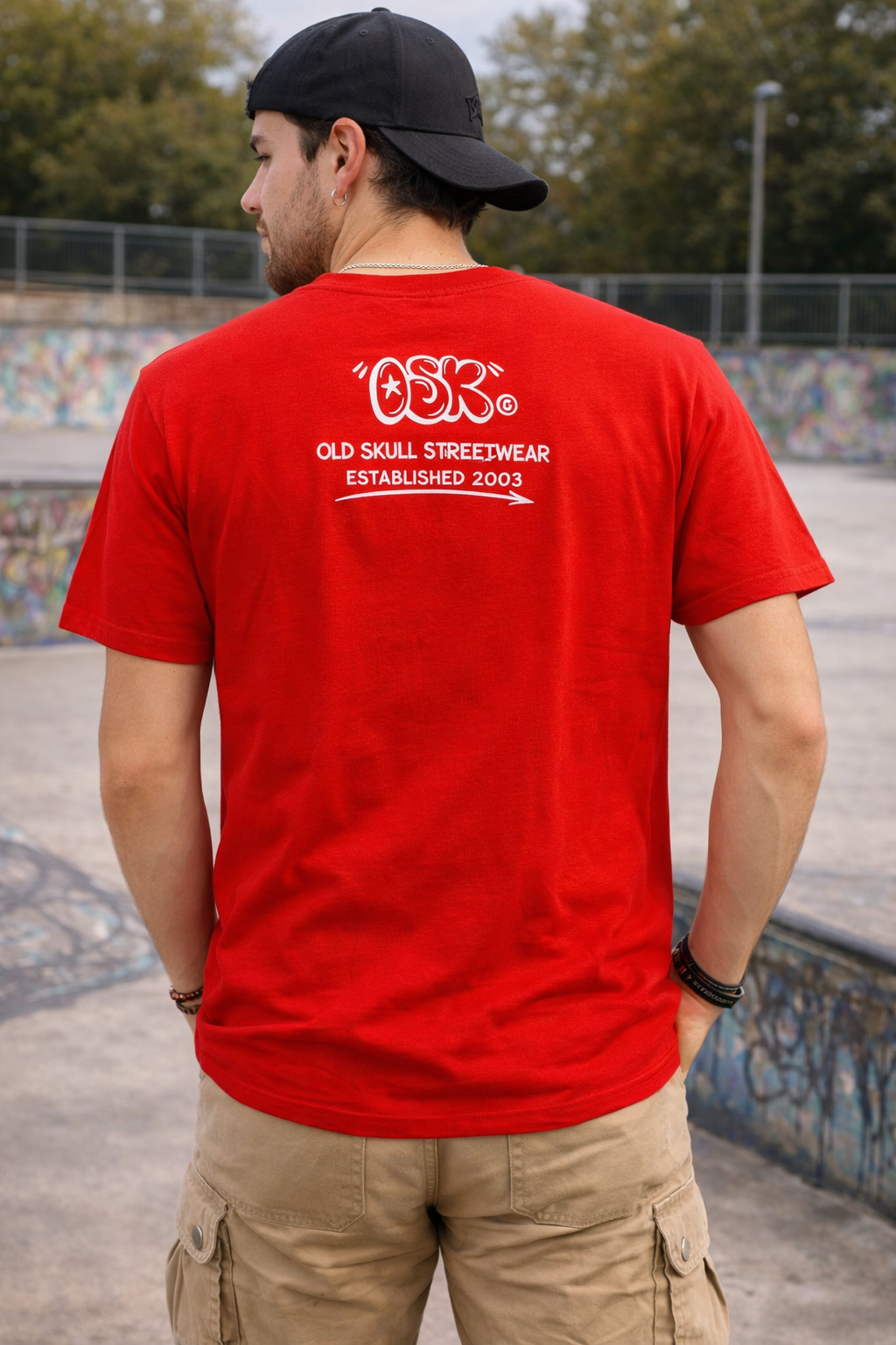 Old Skull Streetwear – Red “State of Mind” Tee