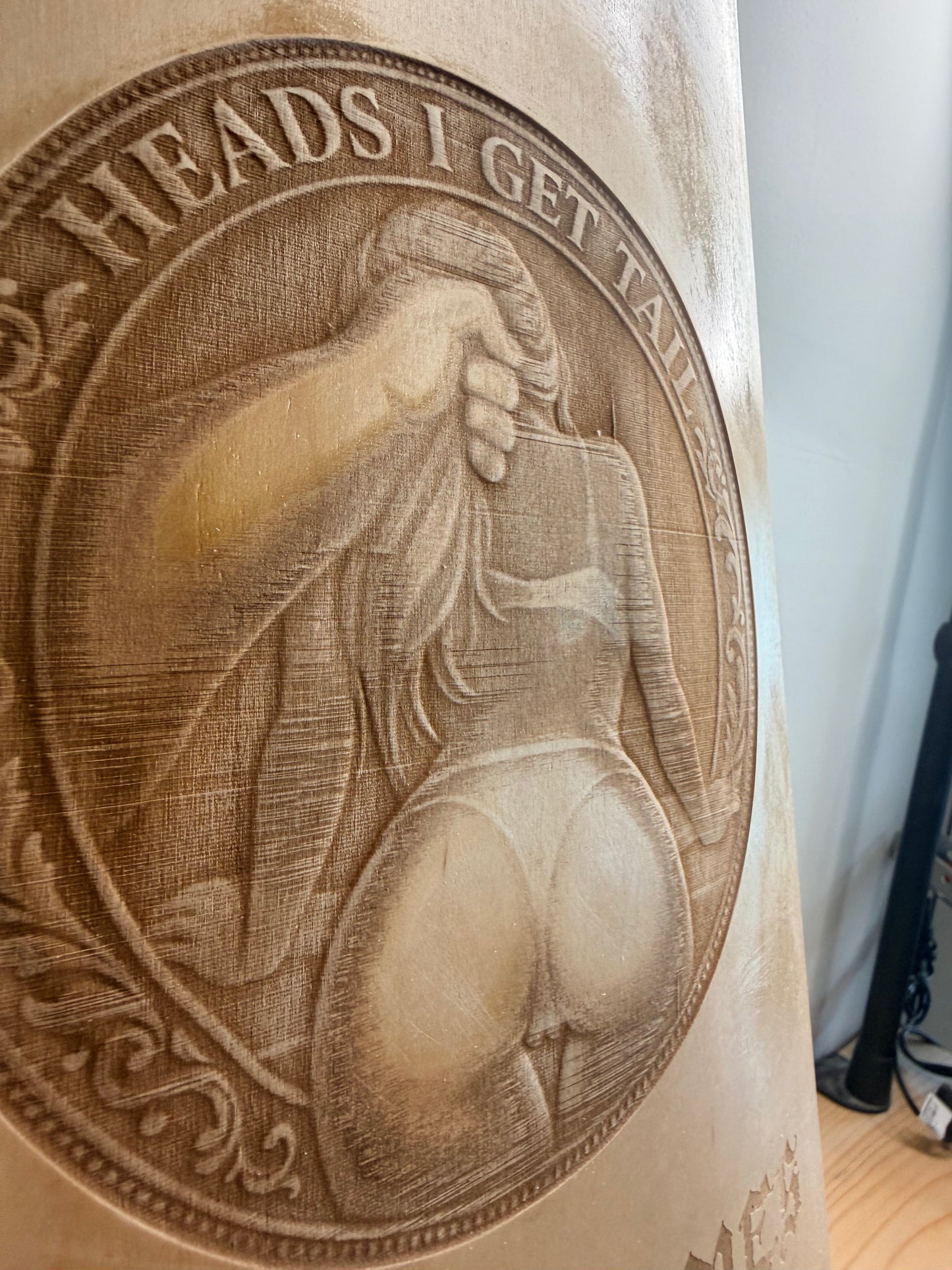 SSS Good Times Heads I Get Tail Engraved Deck | Stamford Skate Shop