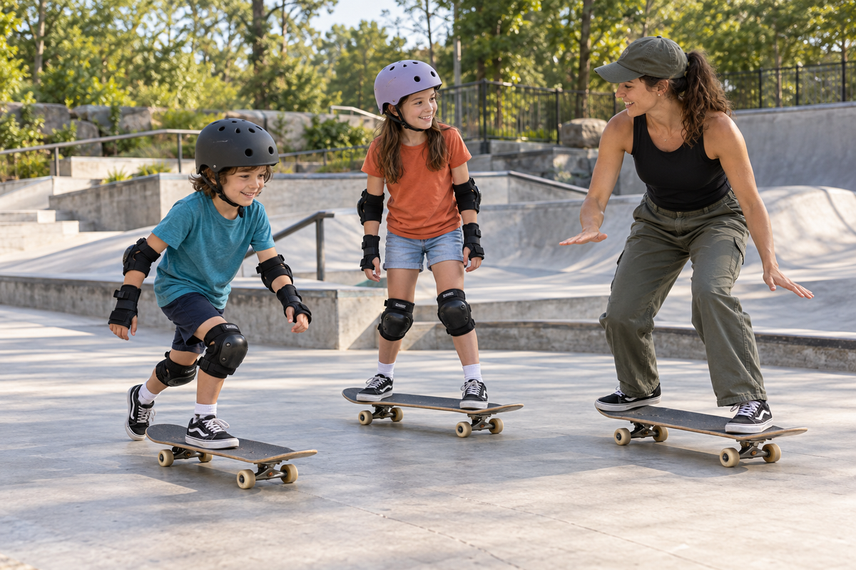 Family Skate Lessons – 8-Session Pack (2 Kids)