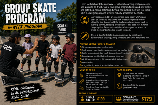 6-Week Group Skate Lessons — Ages 6+