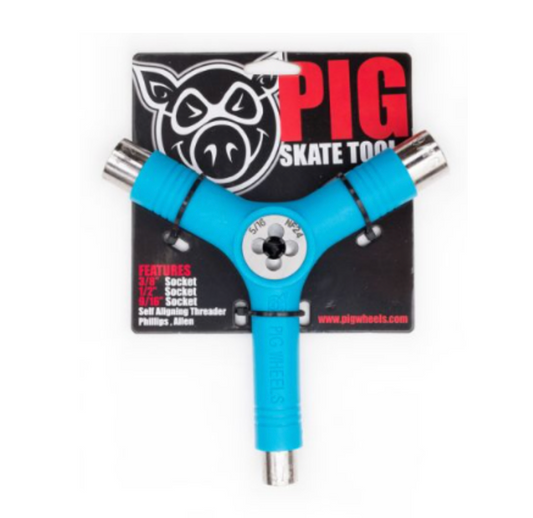 PIG TRI-SOCKET THREADER SKATE TOOL BLUE