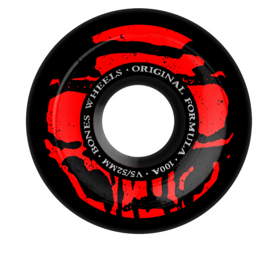 BONES 100S OG FORMULA MUMMY SKULLS BLACK V5 SIDECUT 52MM 100A (Set of 4)