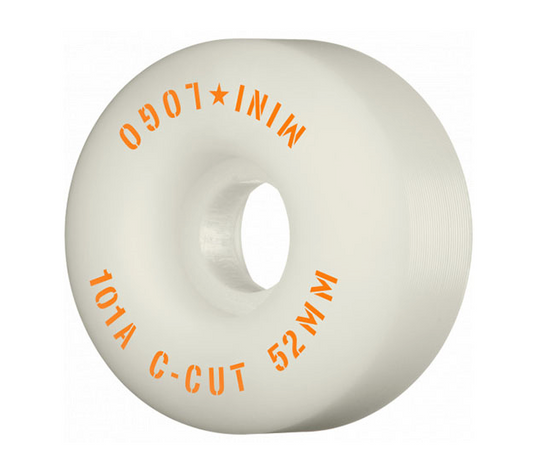 MINI LOGO C CUT WHITE 50MM 101A (Set of 4)