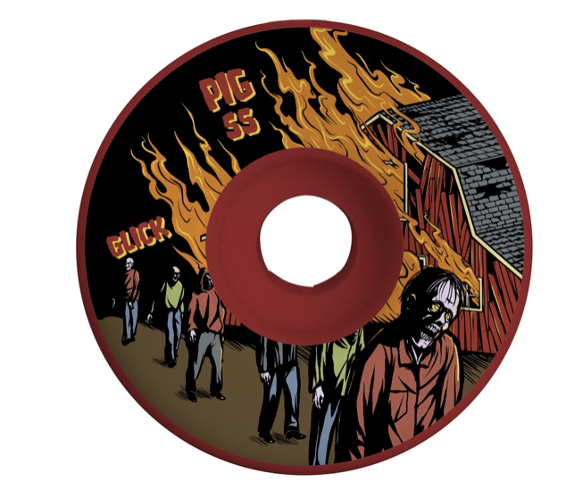 PIG GLICK APOCALYPSE 55MM 97A RED (Set of 4)