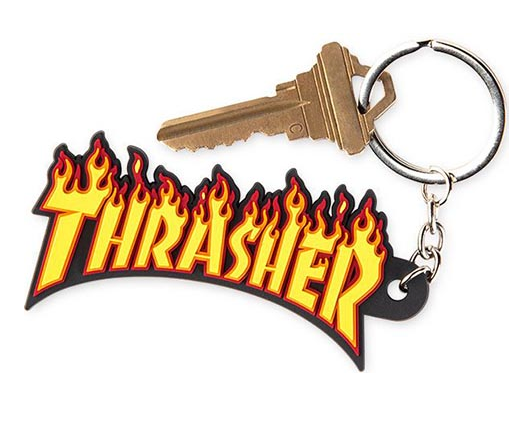 THRASHER FLAME LOGO KEYCHAIN