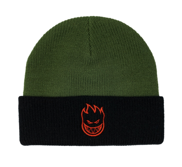 SPITFIRE BIGHEAD CUFF BEANIE OLIVE/BLACK