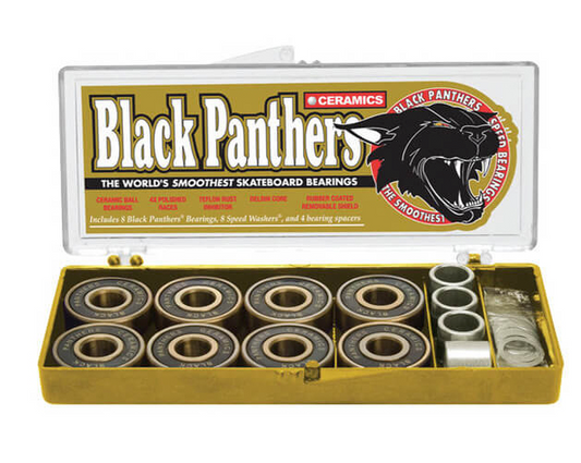 SHORTY'S BLACK PANTHERS CERAMIC BEARINGS SINGLE SET