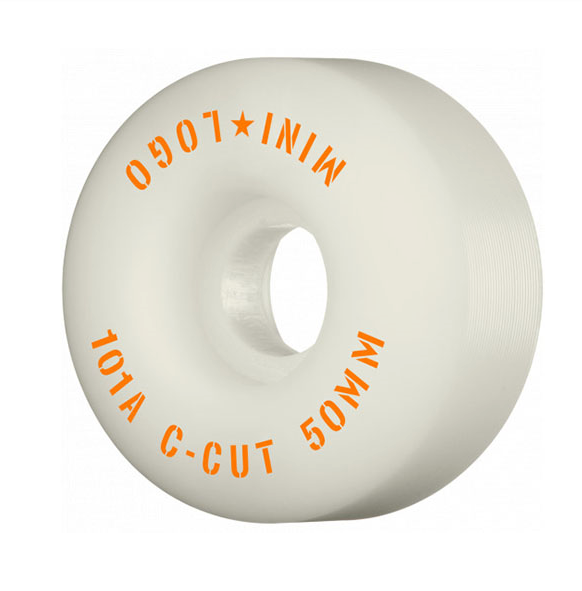 MINI LOGO C CUT WHITE 50MM 101A (Set of 4)