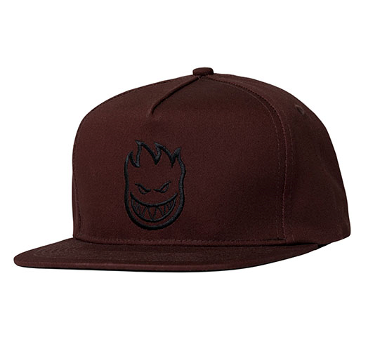 SPITFIRE BIGHEAD SNAPBACK HAT DARK RED/BLACK