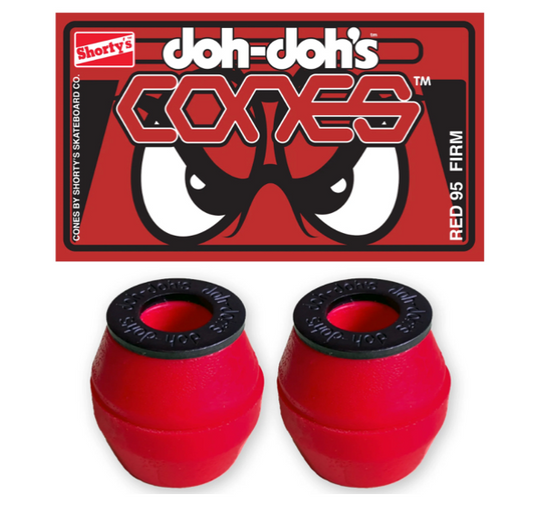 SHORTY'S BUSHINGS DOH DOH'S CONES RED 95A FIRM