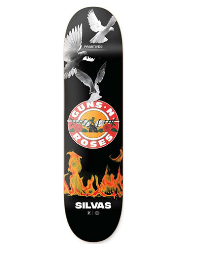 PRIMITIVE X GUNS N' ROSES SILVAS NEXT DOOR DECK 8.38