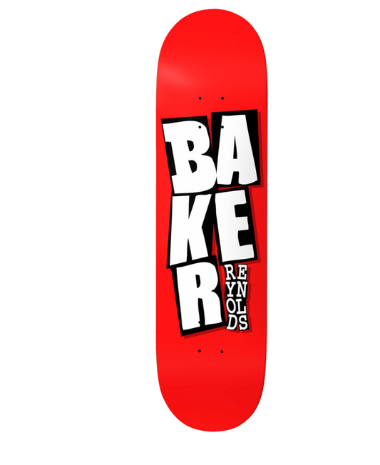 BAKER REYNOLDS STACKED NAME RED B2 DECK 8.0